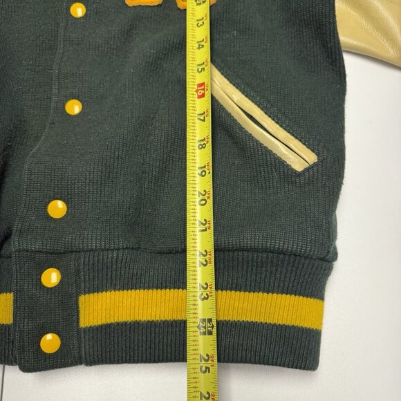 Vintage Sand Knit Doe Lon Letterman Varsity Jacket Mens 40 21x25 Chain Stitch - Picture 15 of 16